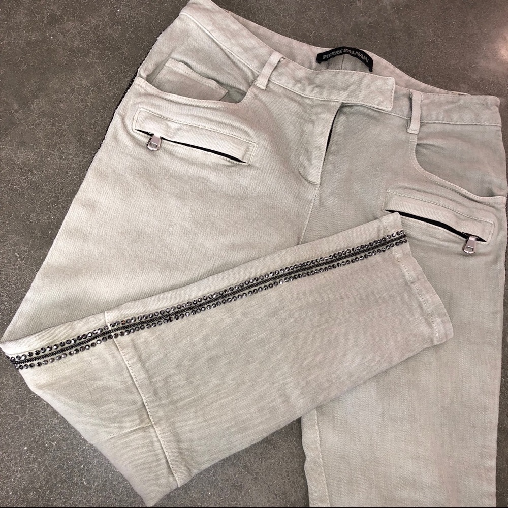 Pierre Balmain crystal jeans